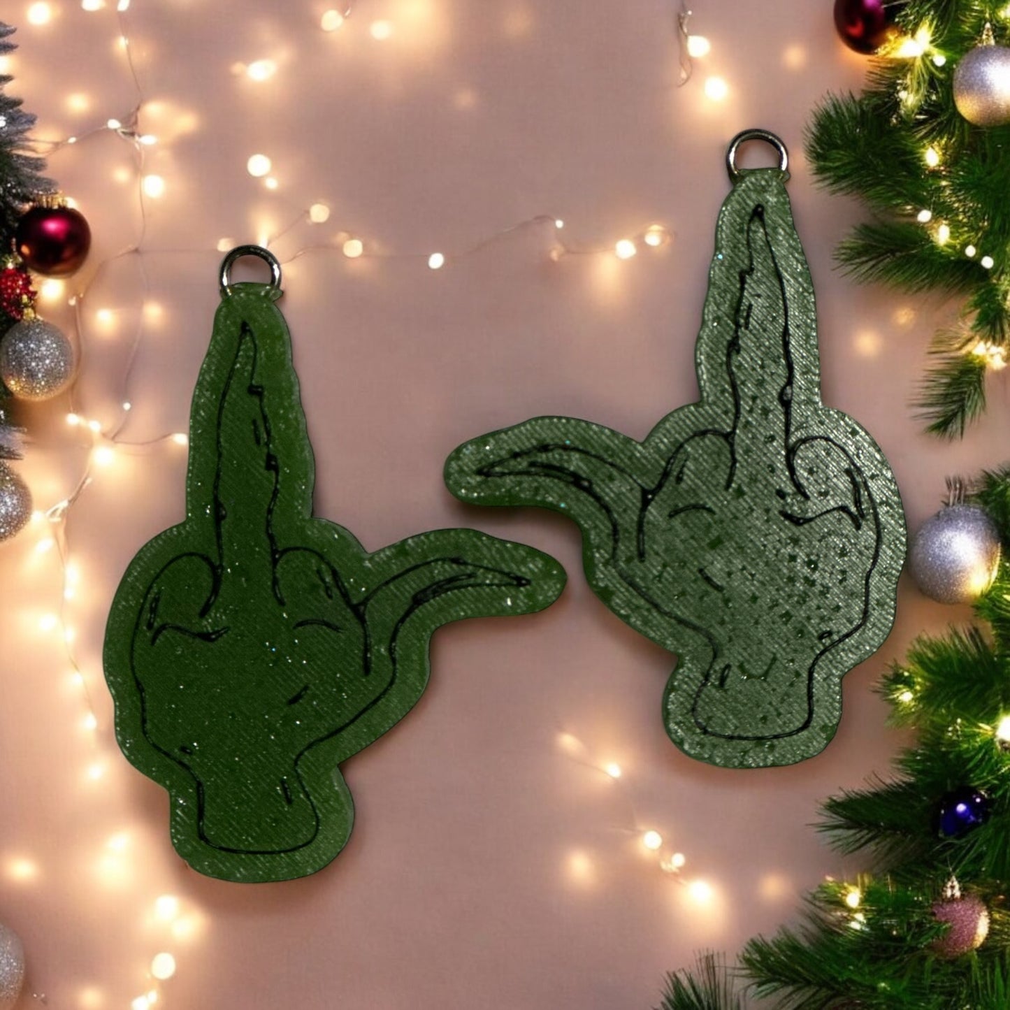 Christmas Grinch Finger SET