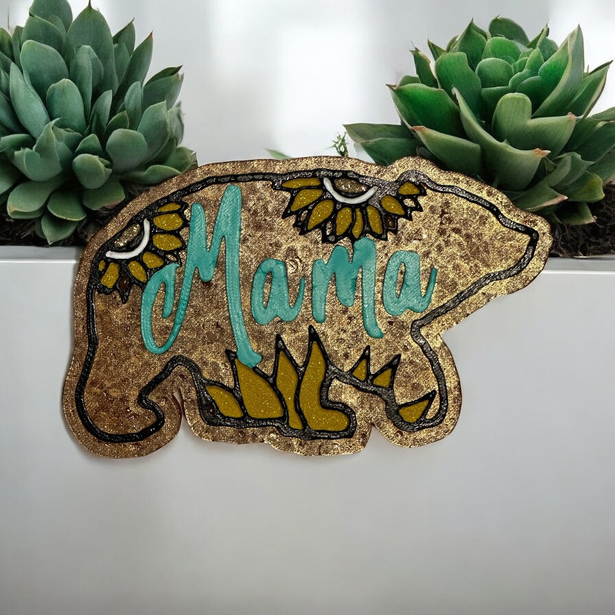 Mama Bear W/ Sunflower