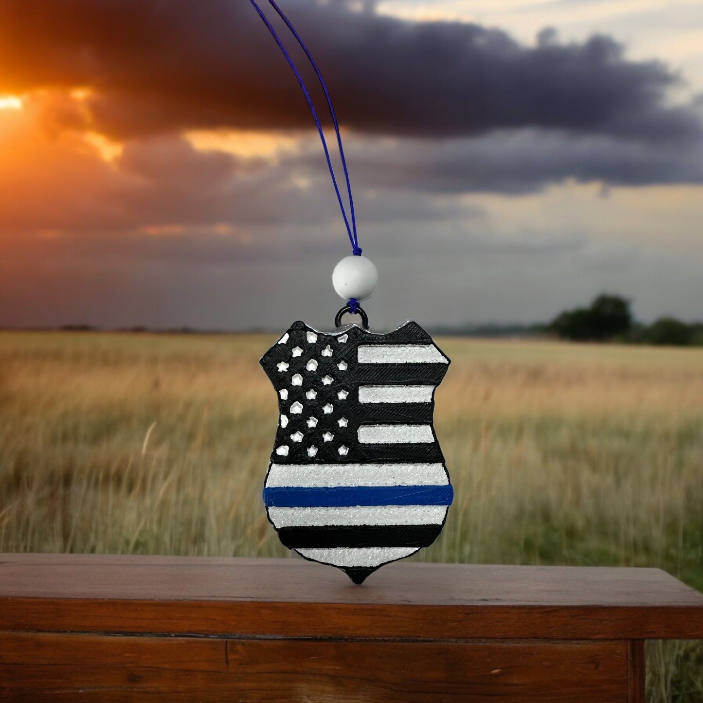 Blue Line Police Badge