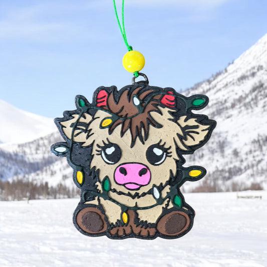 Christmas Highland Cow